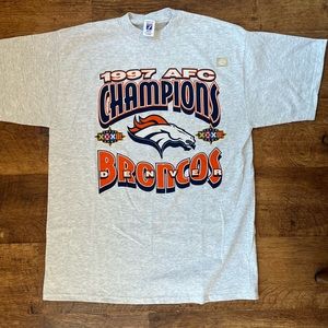 Denver Broncos Logo 7 Mens Size XL 1997 AFC Champions Super Bowl 32 *New* Shirt